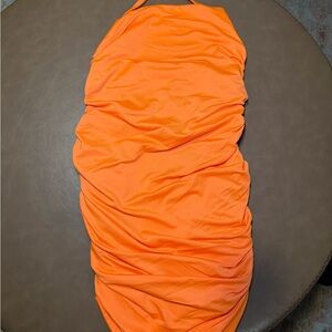 Vibrant Orange Mini Dress